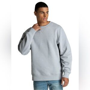 New Fruit of the Loom Crafted Comfort Men's Gray Crewneck Sweatshirt